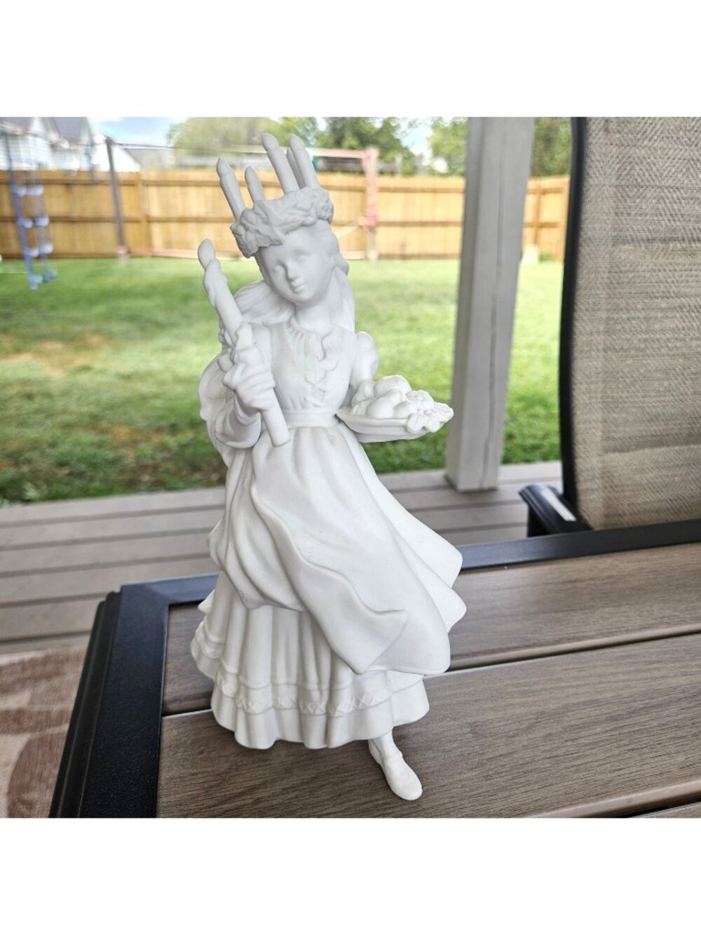 Dept 56 Winter Silhouette Santa Lucia Figurine Sweden Swedish Vintage Origin Box